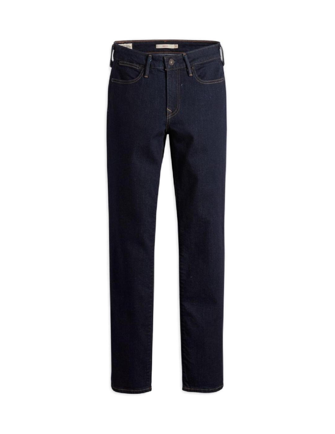 Pantalón Vaquero Levi's 712 slim corte alto azul para mujer