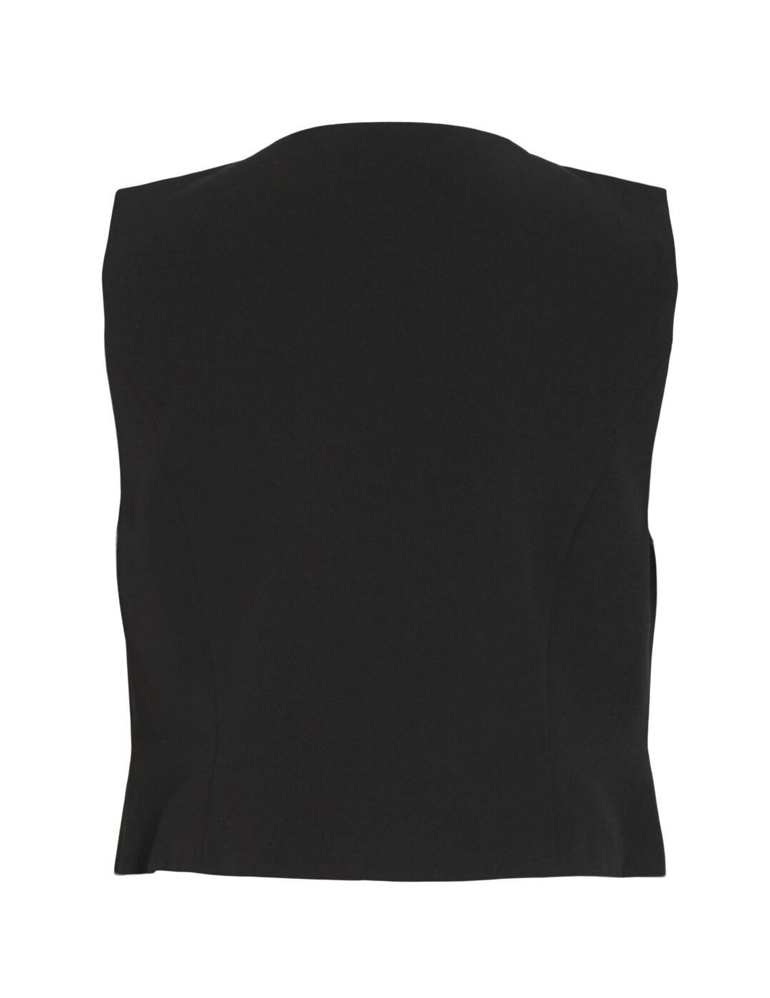 Chaleco Vila Simsa negro de traje cuello 'V' para mujer