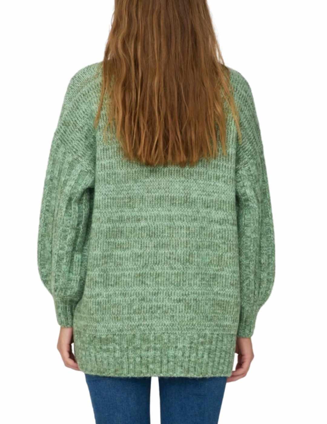 Jersey Only Sage verde largo corte holgado para mujer