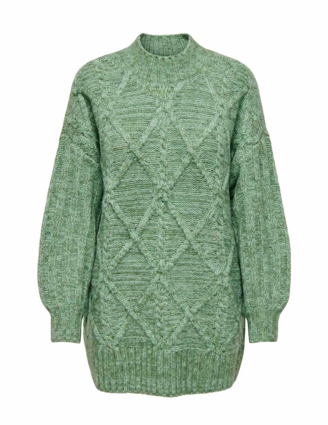 Jersey Only Sage verde largo corte holgado para mujer