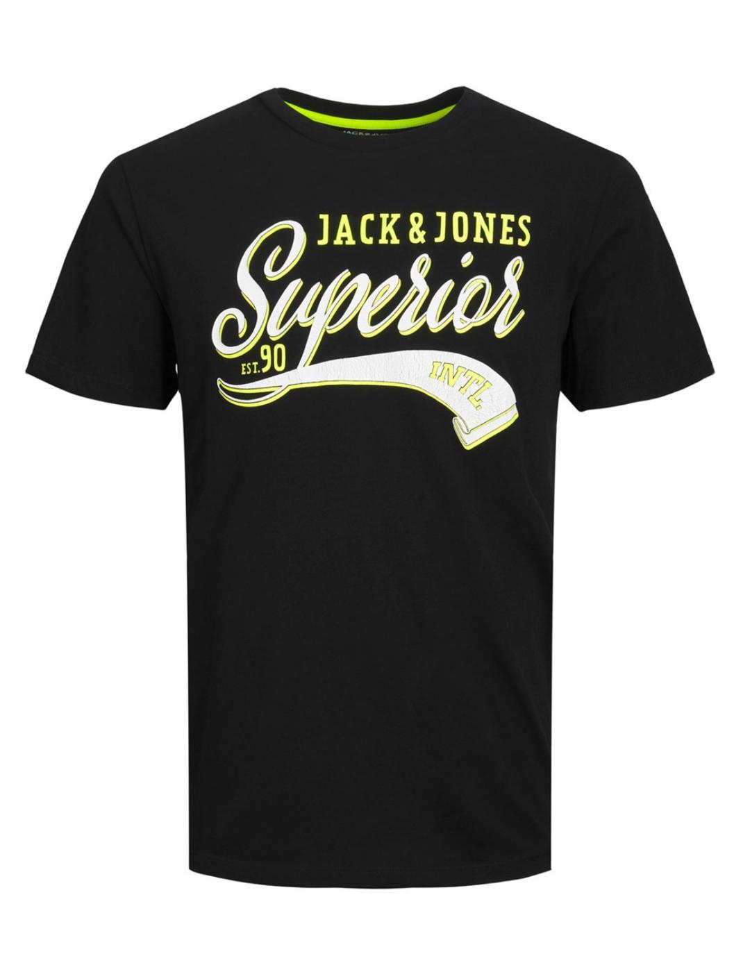 Camiseta Jack&amp;Jones Mett negro manga corta para hombre