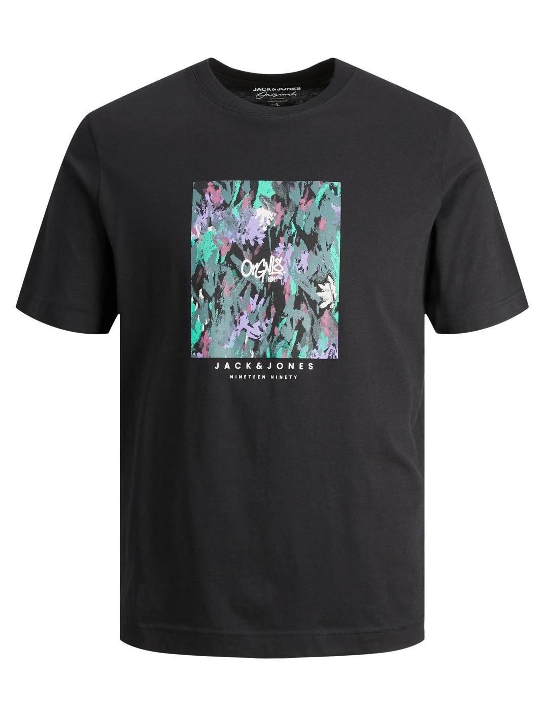 Camiseta Jack&Jones Silver negro manga corta para hombre