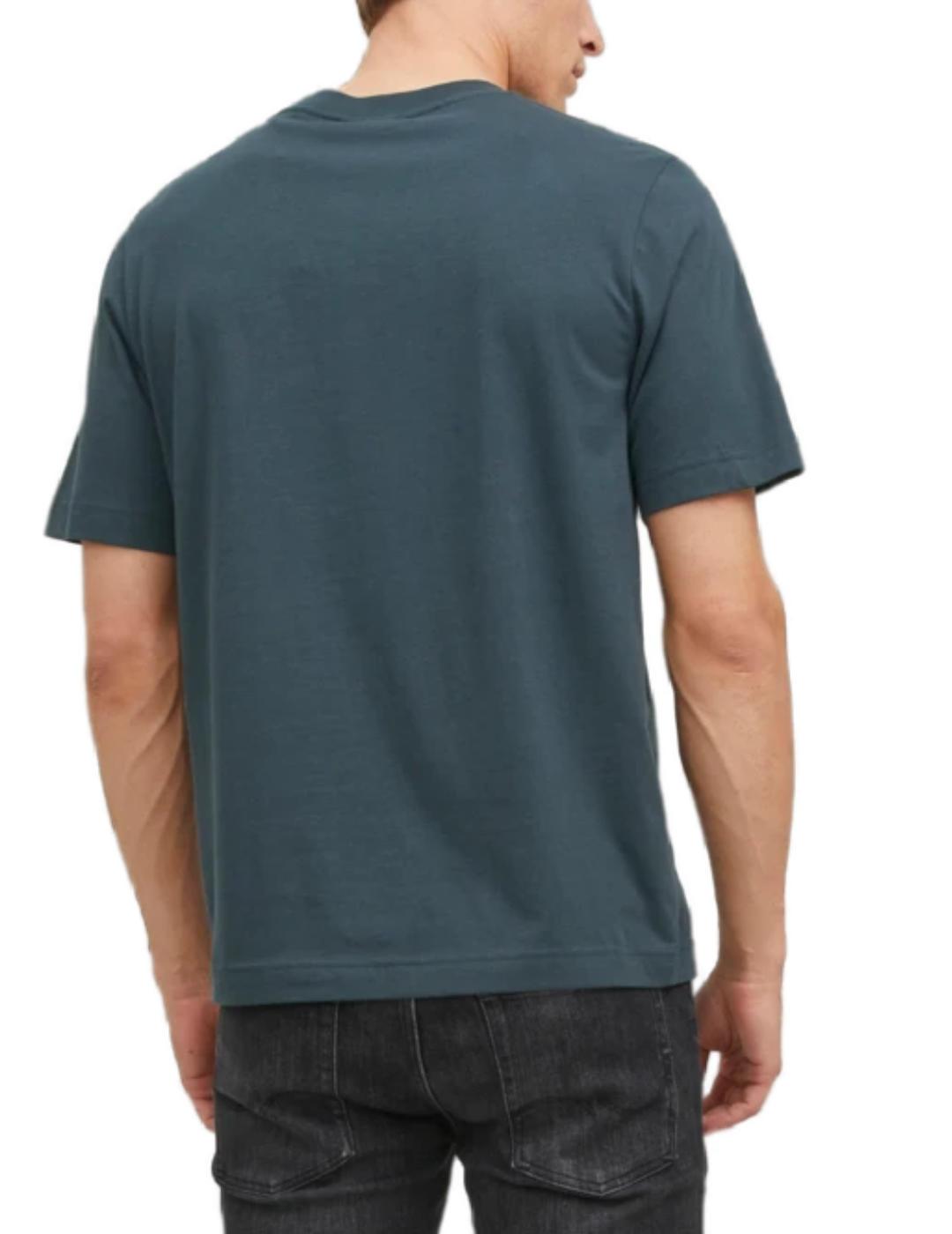 Camiseta Jack&Jones Silver verde manga corta para hombre