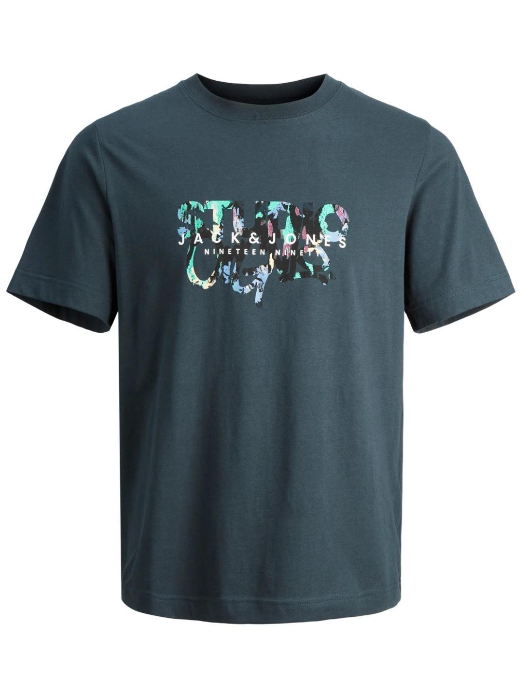 Camiseta Jack&Jones Silver verde manga corta para hombre