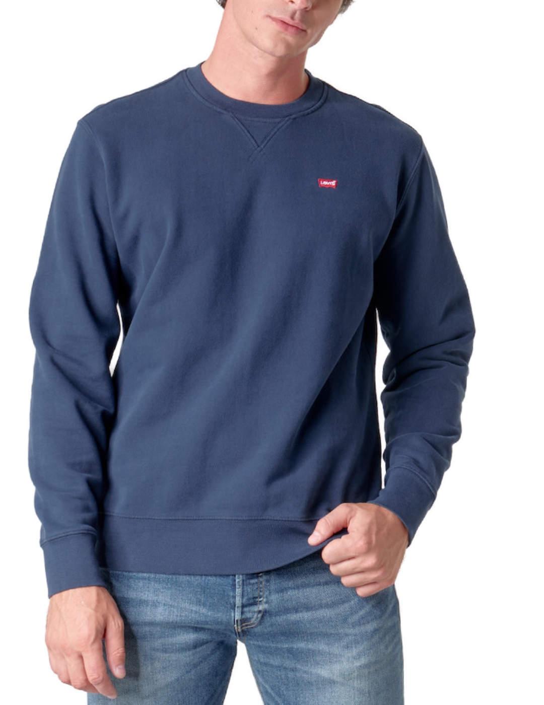 Sudadera Levi's azul marino logo bordado de hombre