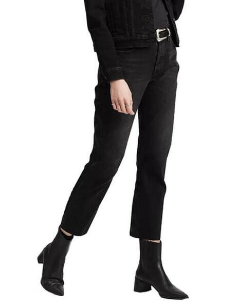 Pantalón vaquero Levi's 501 cropped negro de mujer