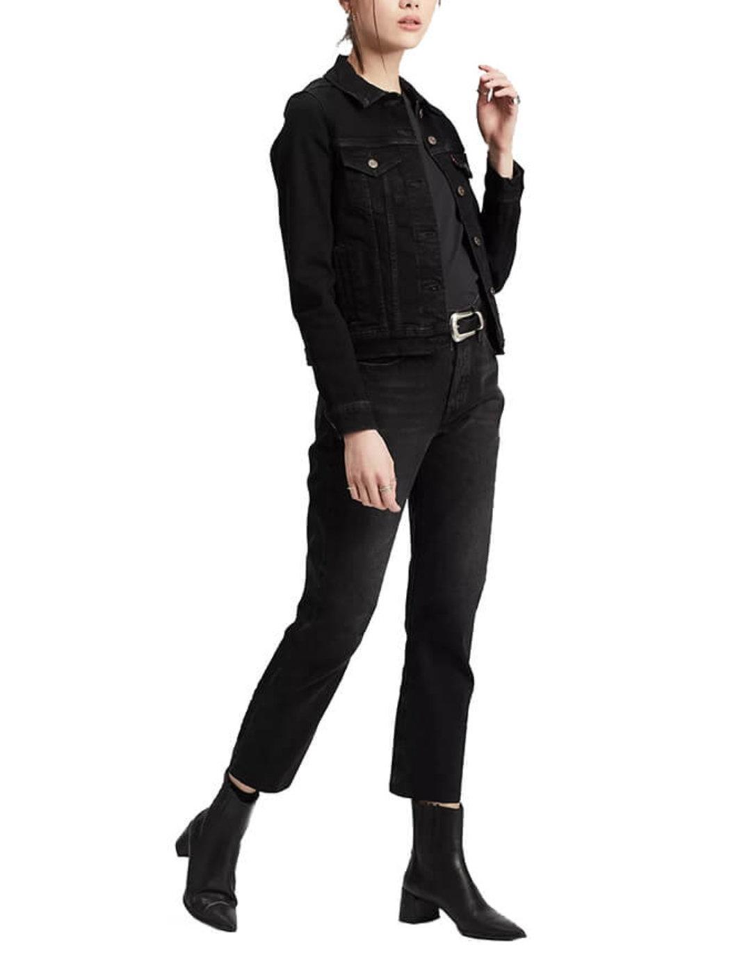 Pantalón vaquero Levi's 501 cropped negro de mujer