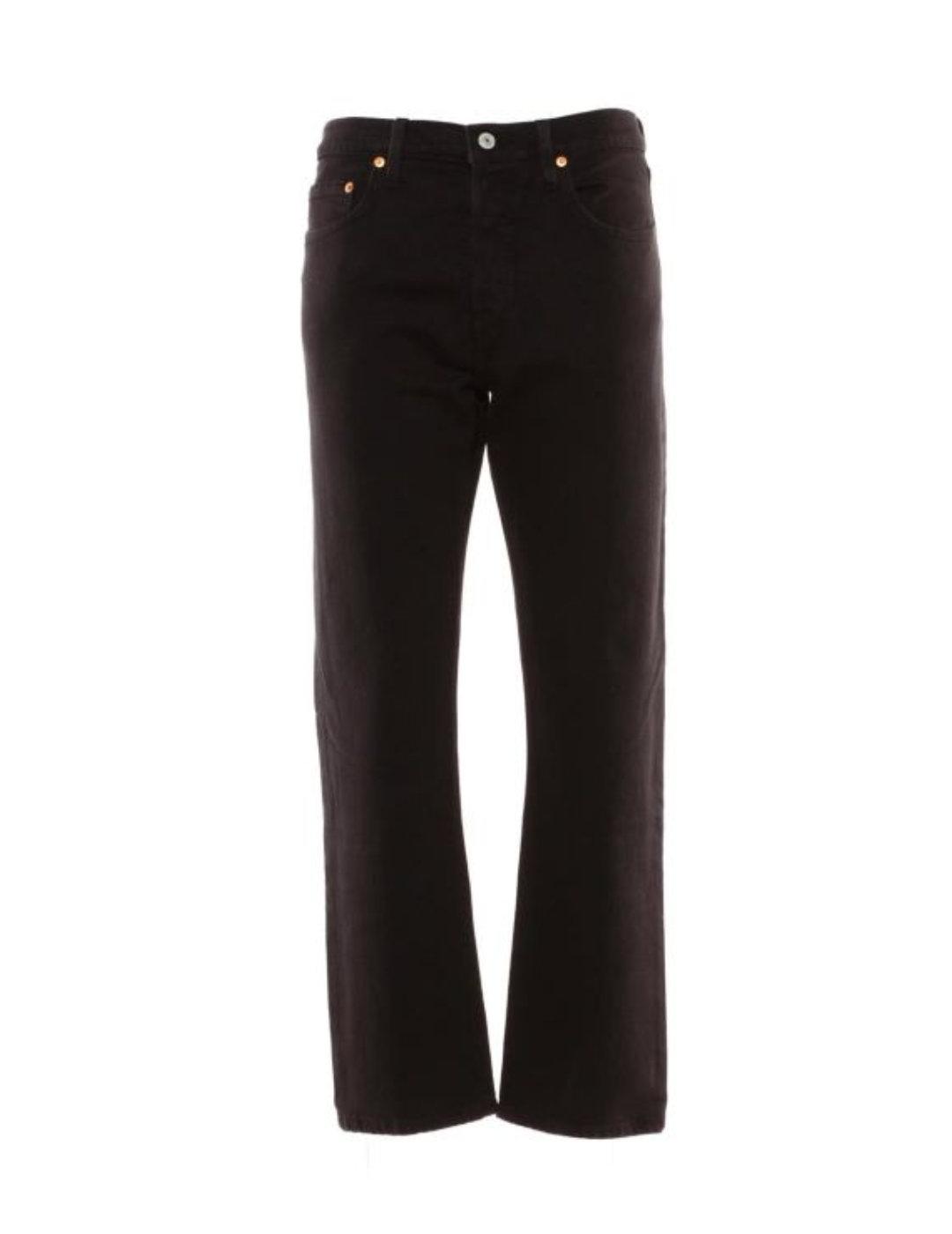 Pantalón vaquero Levi's 501 cropped negro de mujer