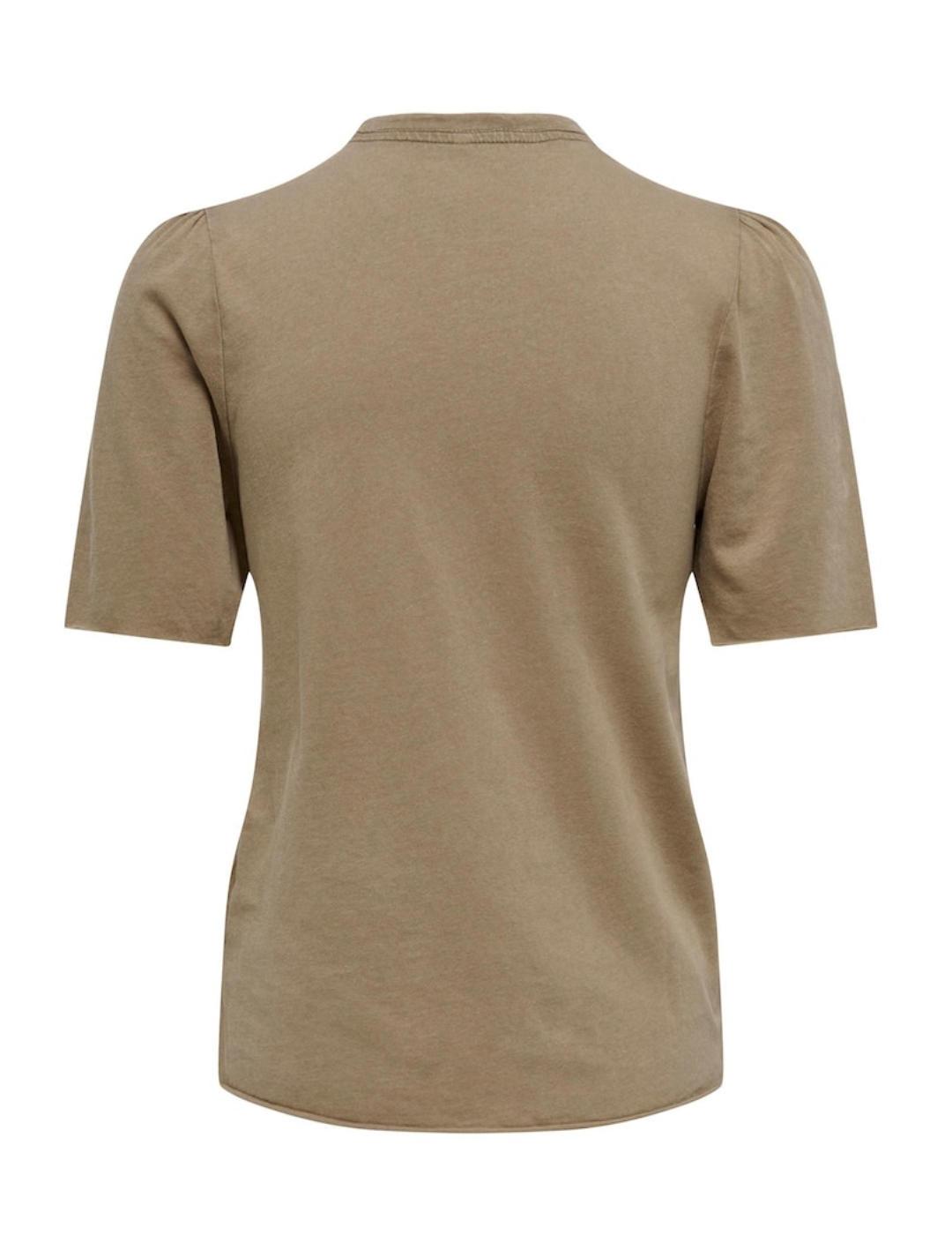 Camiseta Only Lucy camel manga corta de mujer