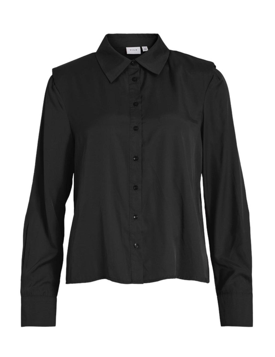 Camisa Vila Sansa negro manga larga para mujer