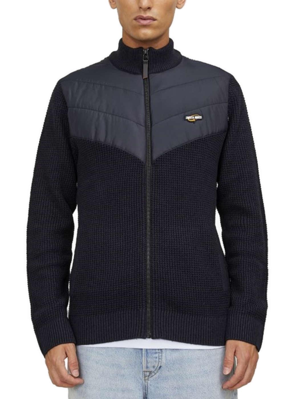 Cárdigan hibrida Jack&Jones Black azul marino para hombre