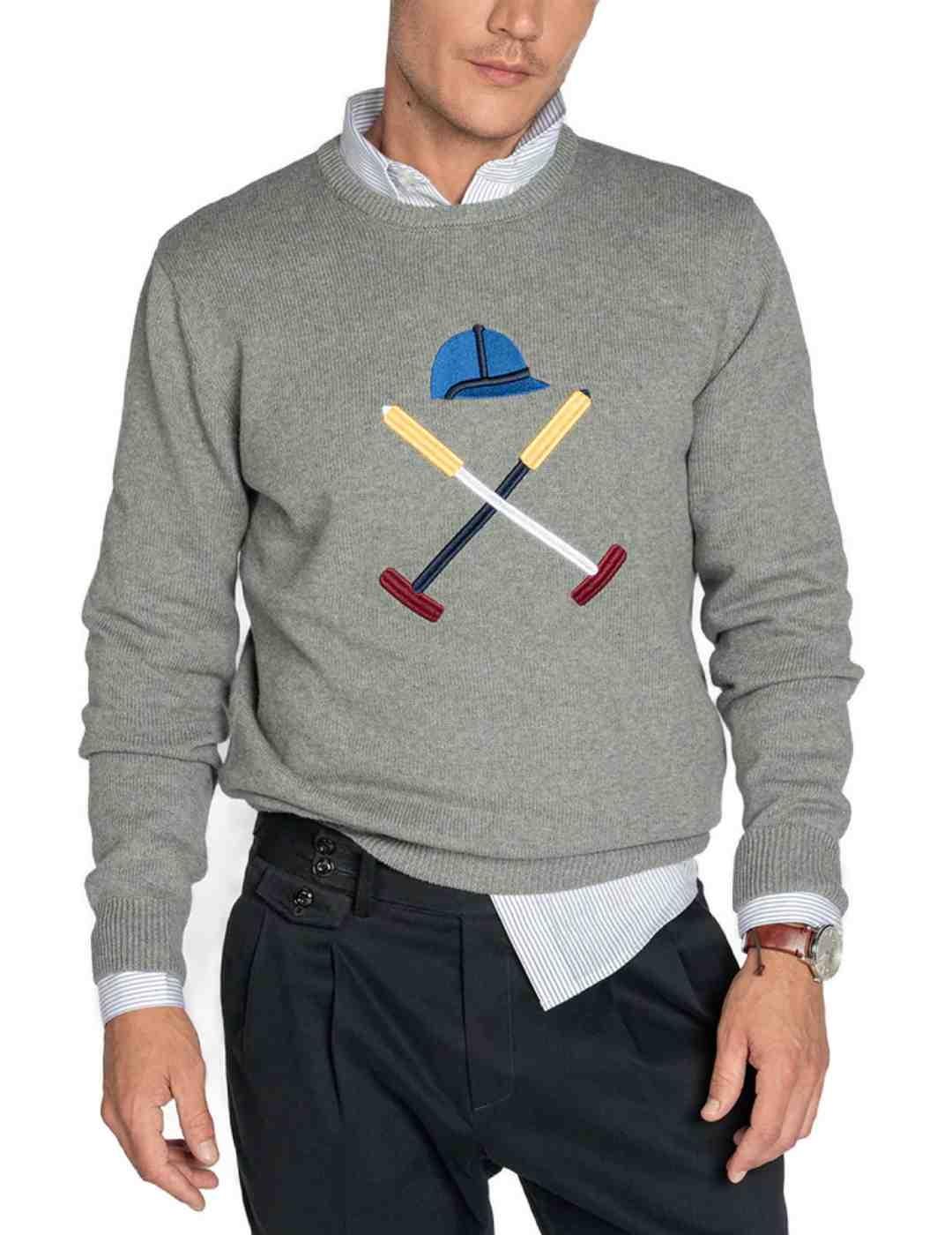 Jersey Harper Vermont gris de punto para hombre