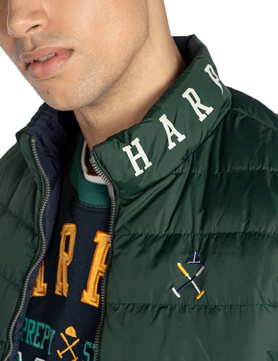 Chaleco Harper Galway verde botella sin capucha para hombre