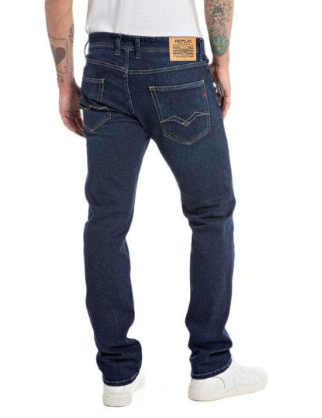 Pantalón vaquero Replay Grover azul marino para hombre