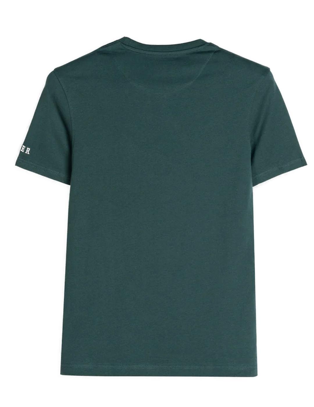 Camiseta Harper Retro verde botella manga corta de hombre