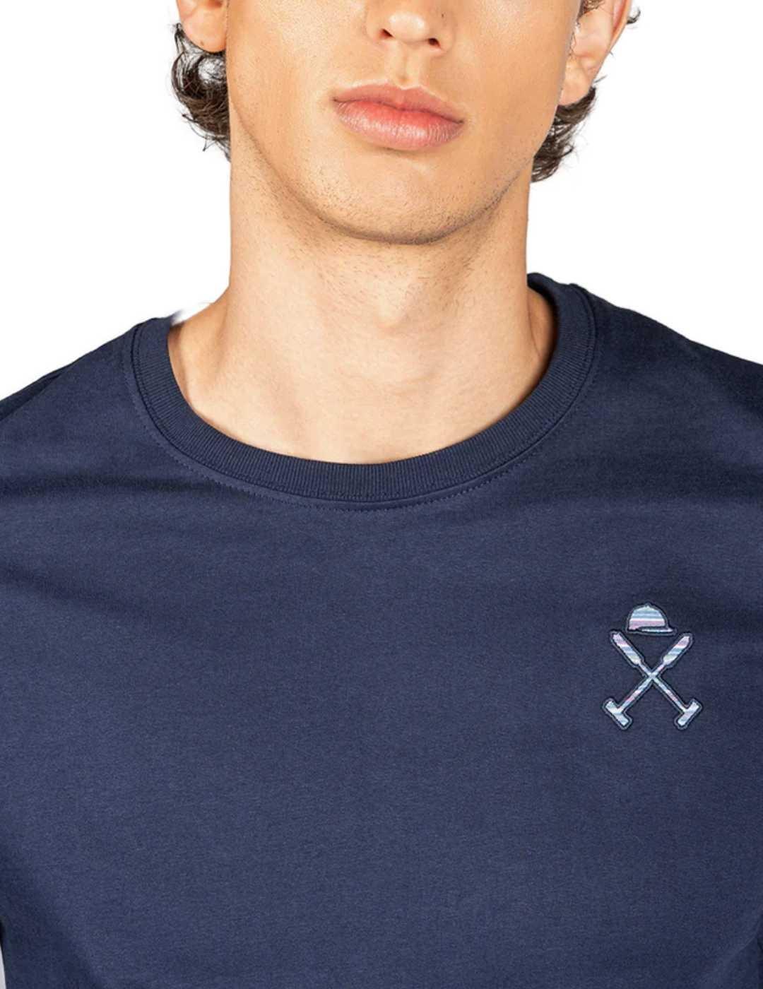 Camiseta Harper Indie Logo azul marino manga larga de hombre