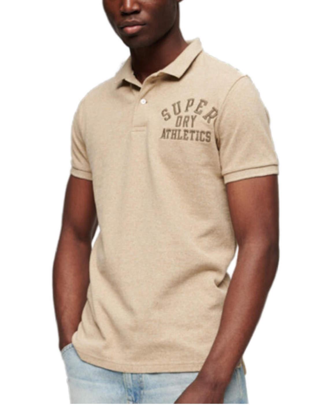 Polo Supedry Vintage beige para hombre-d