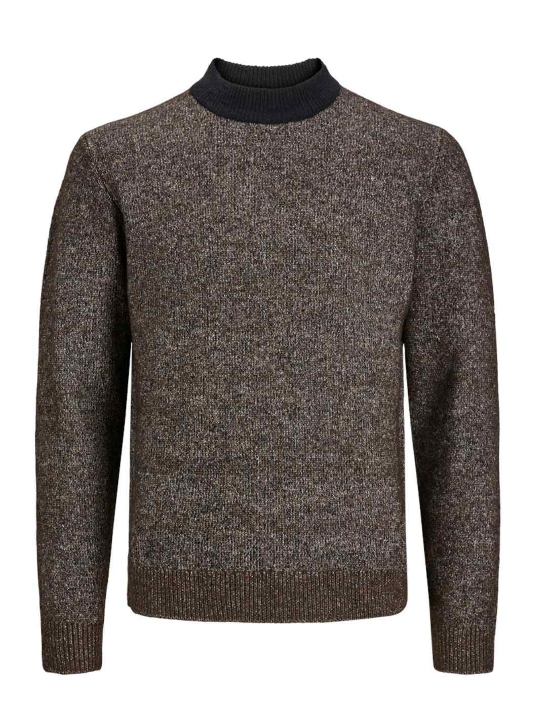 Jersey Jack&Jones Space marrón de lana para hombre