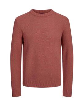 Jersey Jack&Jones rojo cuello redondo para hombre