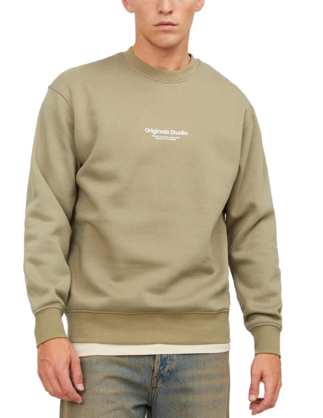 Sudadera Jack&Jones Terbro verde sin capucha para hombre