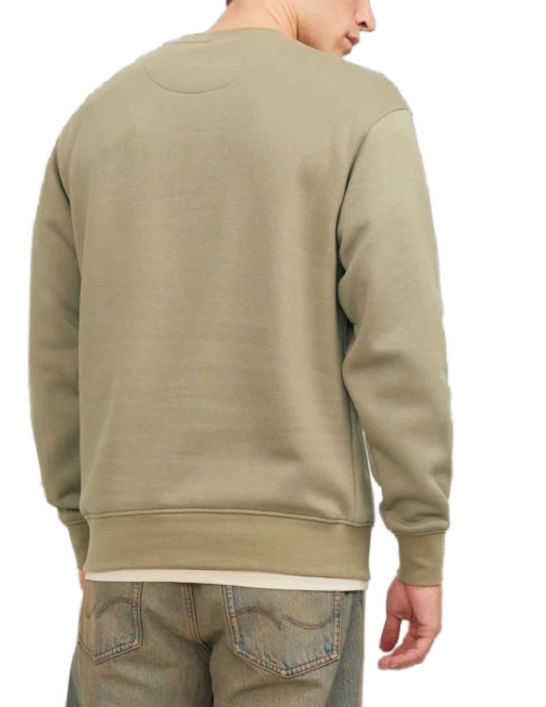 Sudadera Jack&Jones Terbro verde sin capucha para hombre