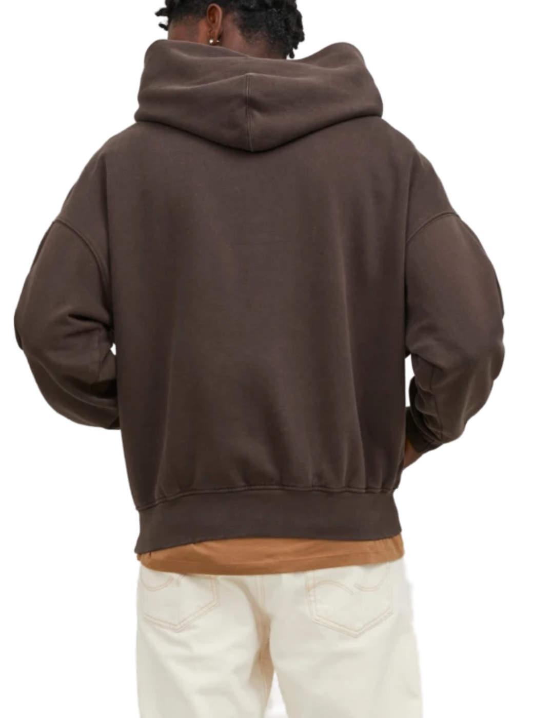 Sudadera Jack&Jones Ontario marrón con capucha  para hombre