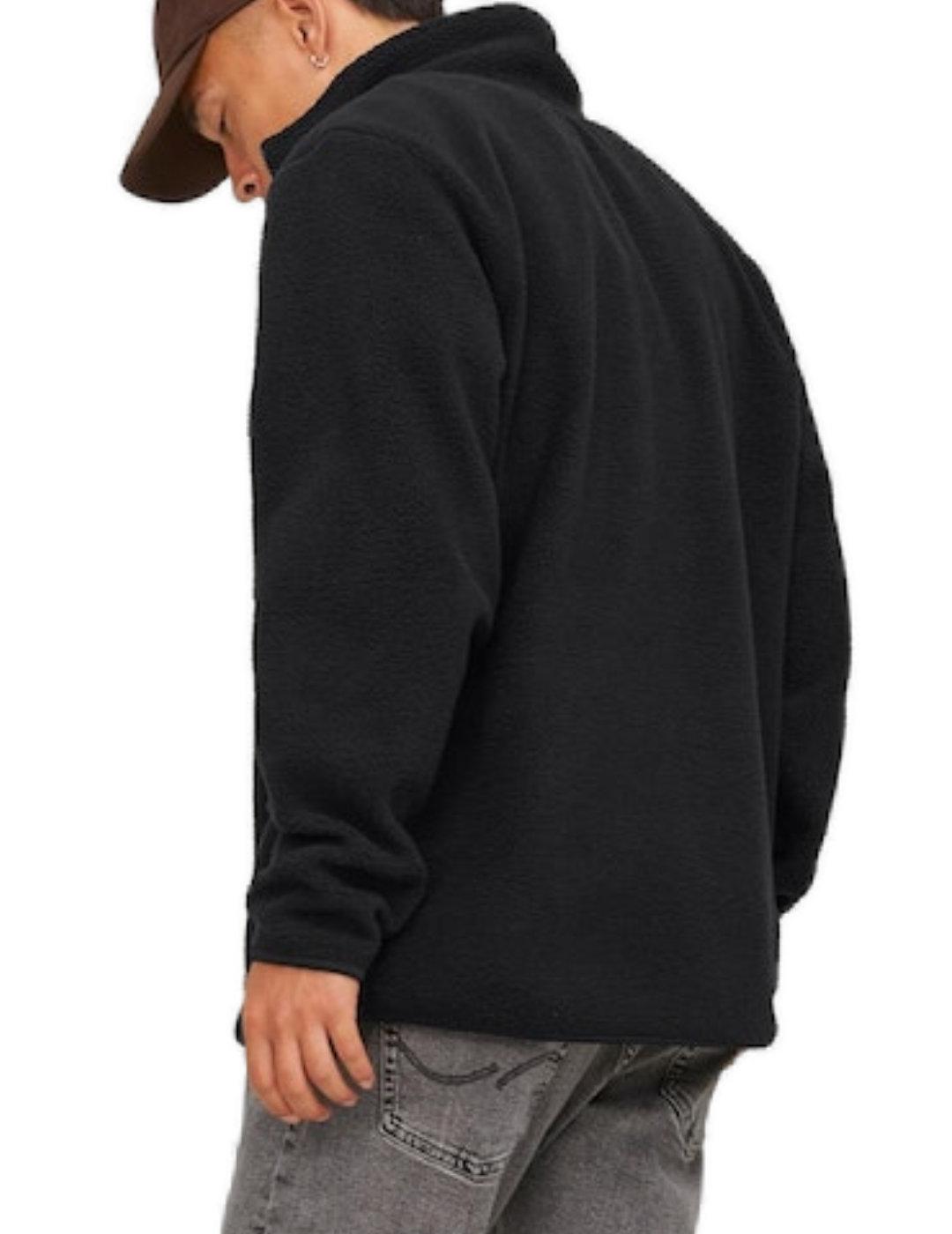 Sudadera polar Jack&Jones Hays negro sin capucha para hombre