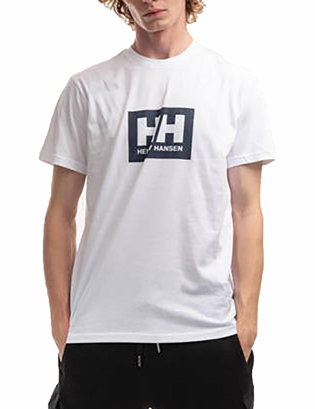 Camiseta Helly Hansen Box blanco de manga corta para hombre