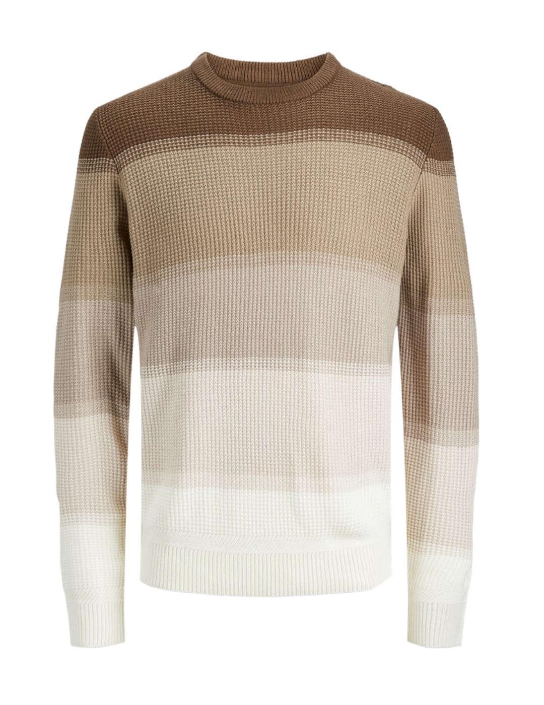 Jersey Jack&Jones Digital beige degradado para hombre