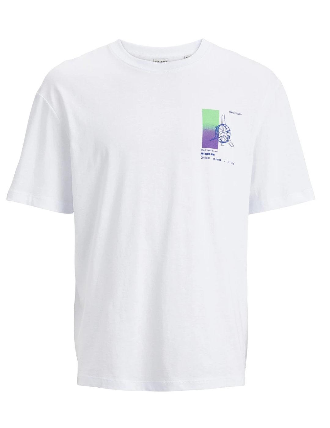 Camiseta Jack&Jones blanca manga corta para hombre