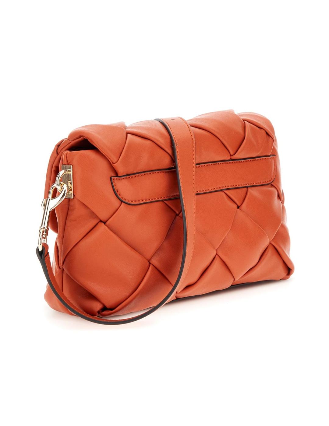 Bolso Guess Zaina naranja guateado para mujer