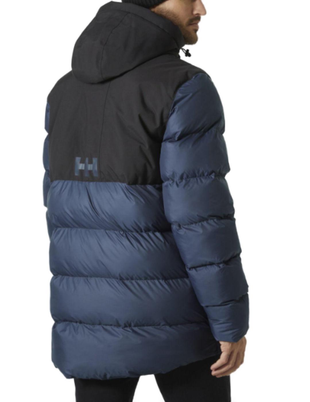 Plumas Helly Hansen Puffy azul/negra con capucha para hombre