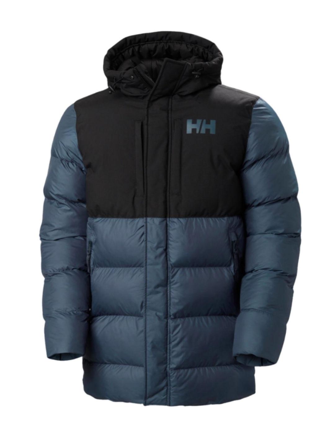 Plumas Helly Hansen Puffy azul/negra con capucha para hombre