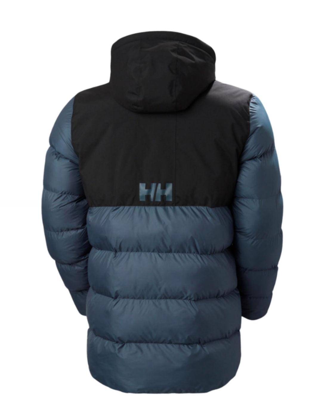 Plumas Helly Hansen Puffy azul/negra con capucha para hombre