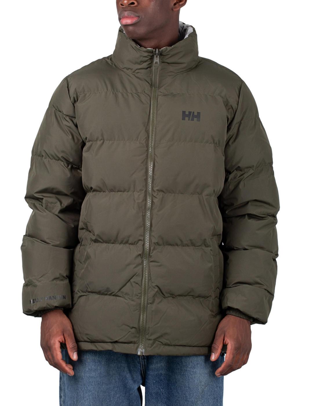 Abrigo de plumas Helly Hansen Yu 23 verde guateado de hombre