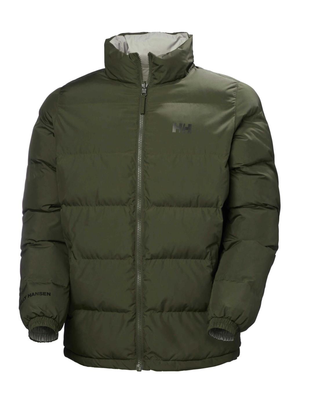 Abrigo de plumas Helly Hansen Yu 23 verde guateado de hombre