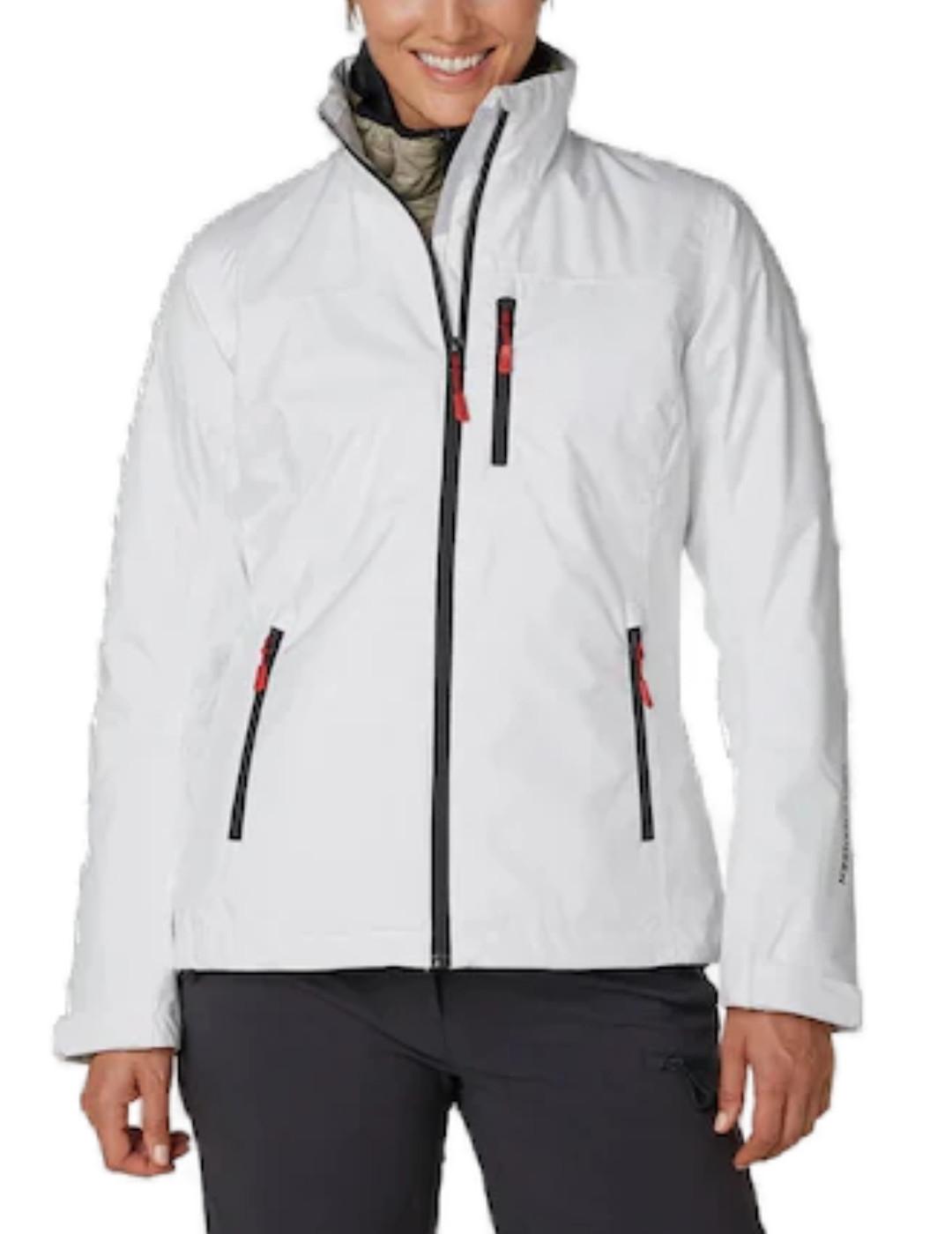 Chaqueta Helly Hansen Midlayer blanco cuello perkins mujer