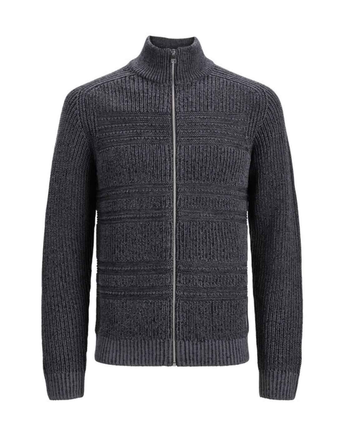 Chaqueta Jack&Jones Davis negro con cremallera para hombre