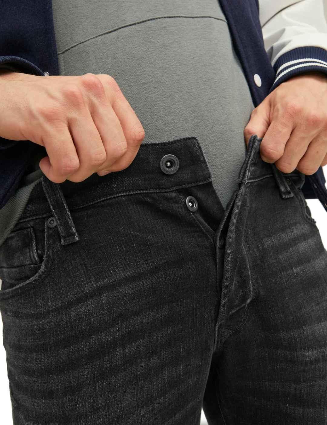 Pantalón vaquero Jack/df01Jones Glenn negro roto para hombre