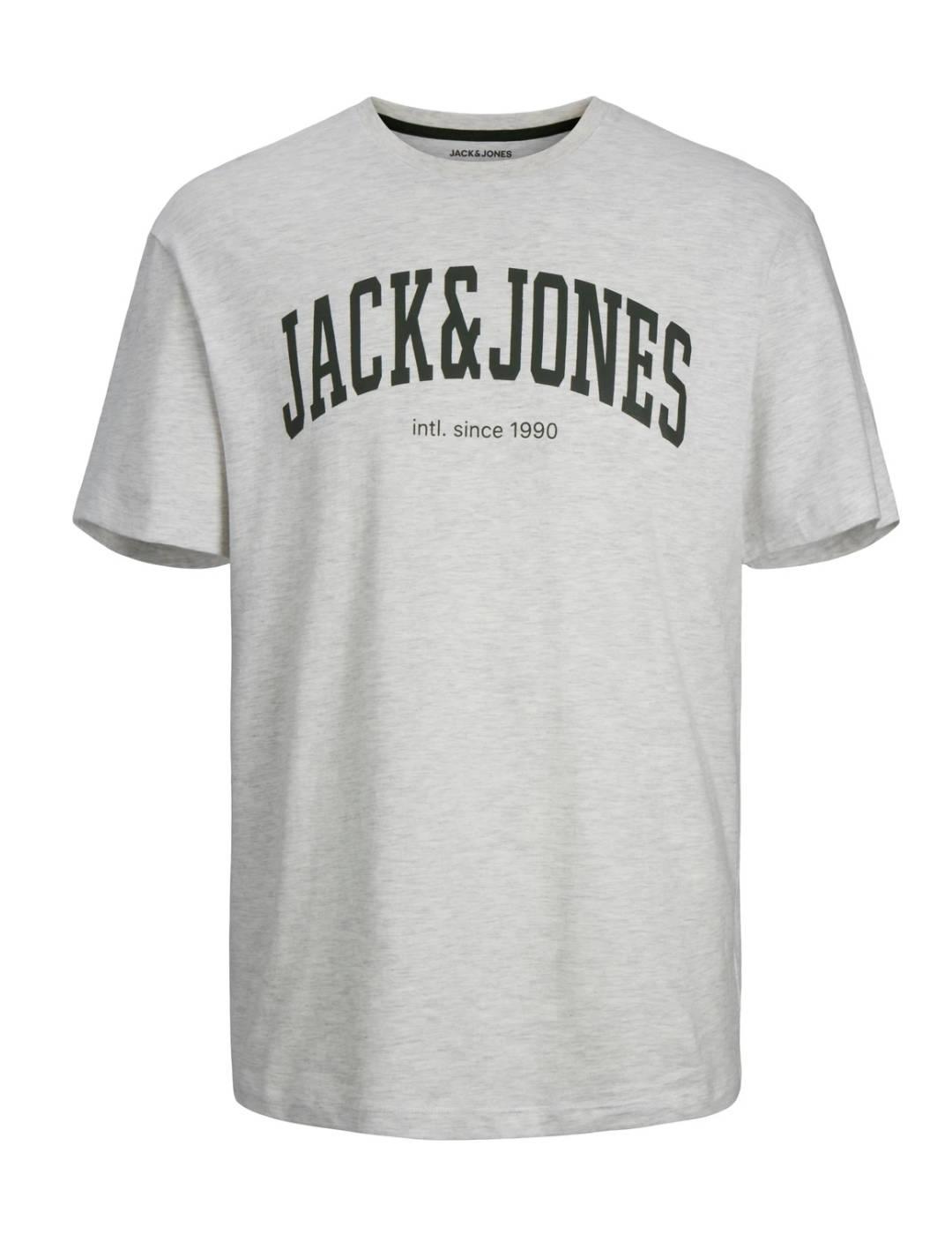 Camiseta Jack&Jones Josh gris de manga corta para hombre