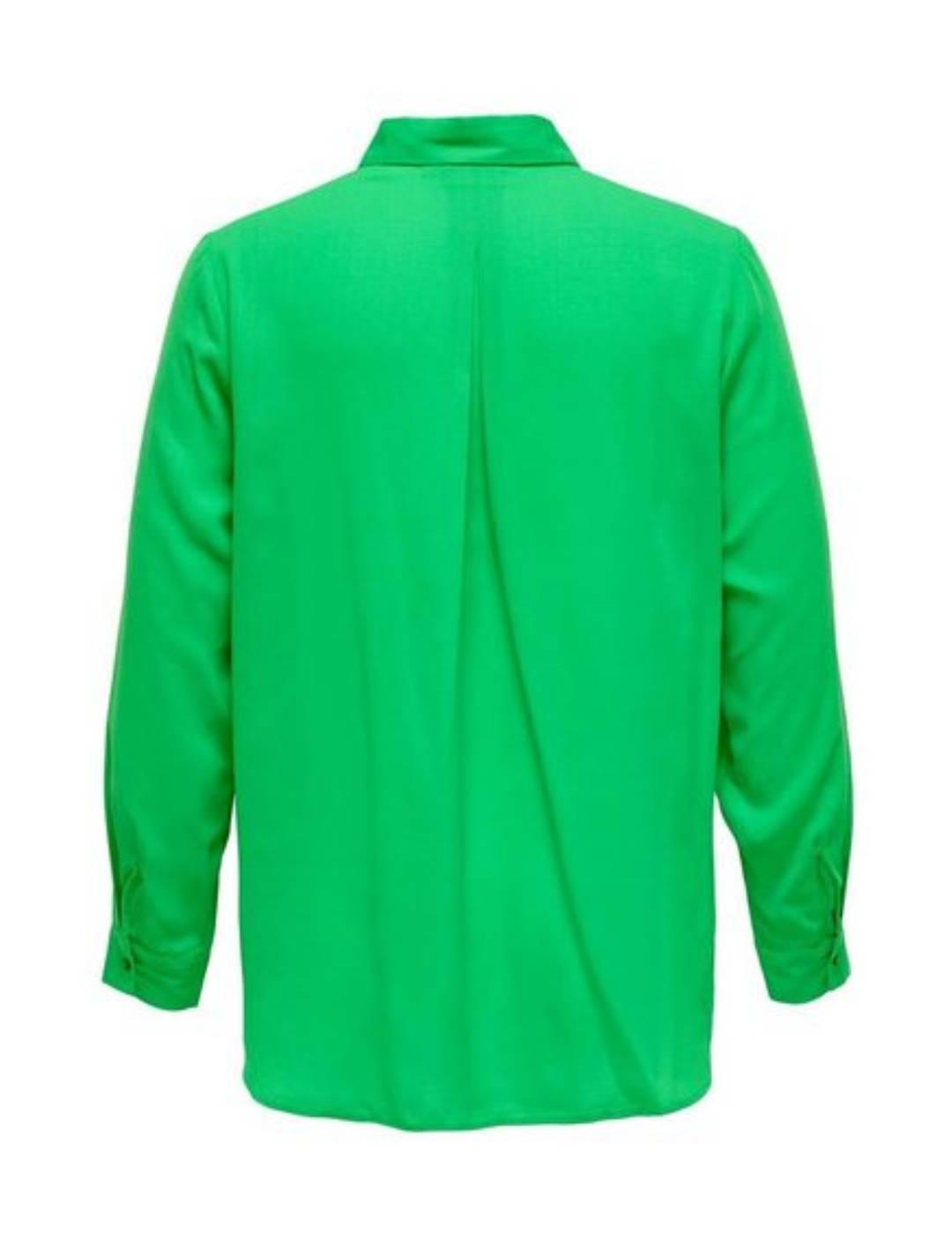 Camisa Only Carmakoma verde oversize para mujer
