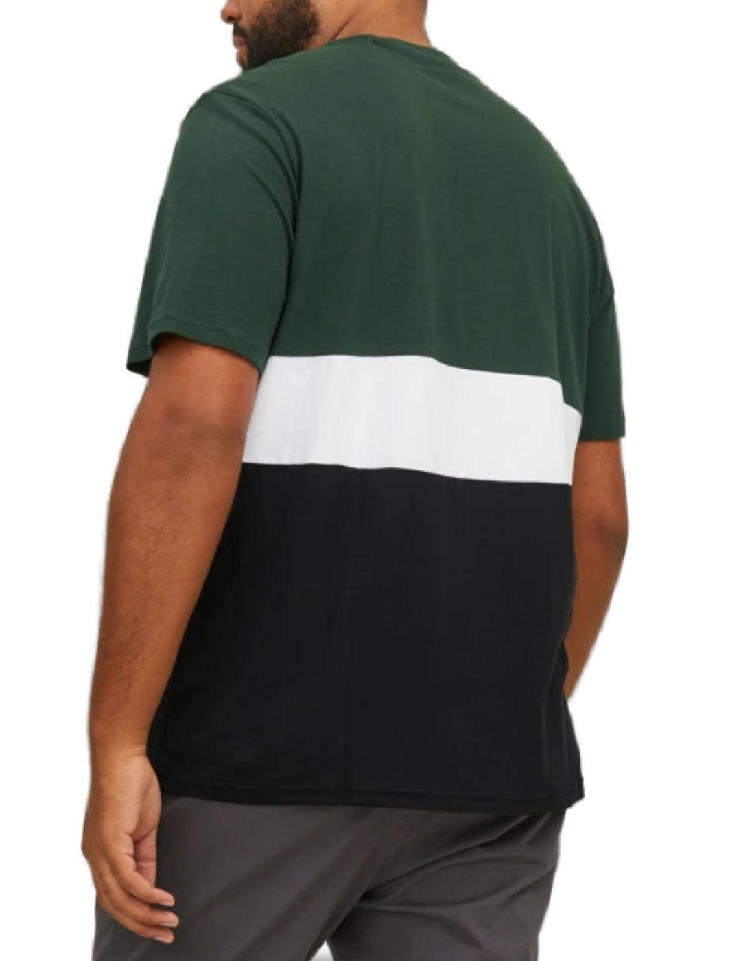 Camiseta Jack&Jones Ereid Plus negro/verde para hombre