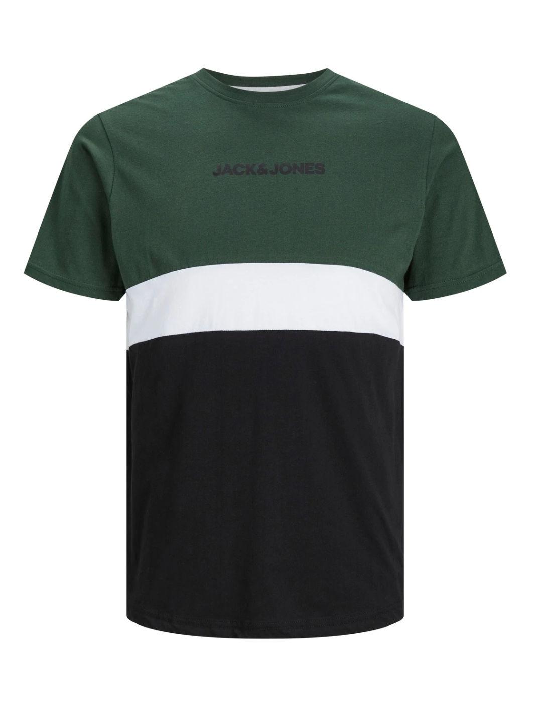 Camiseta Jack&Jones Ereid Plus negro/verde para hombre