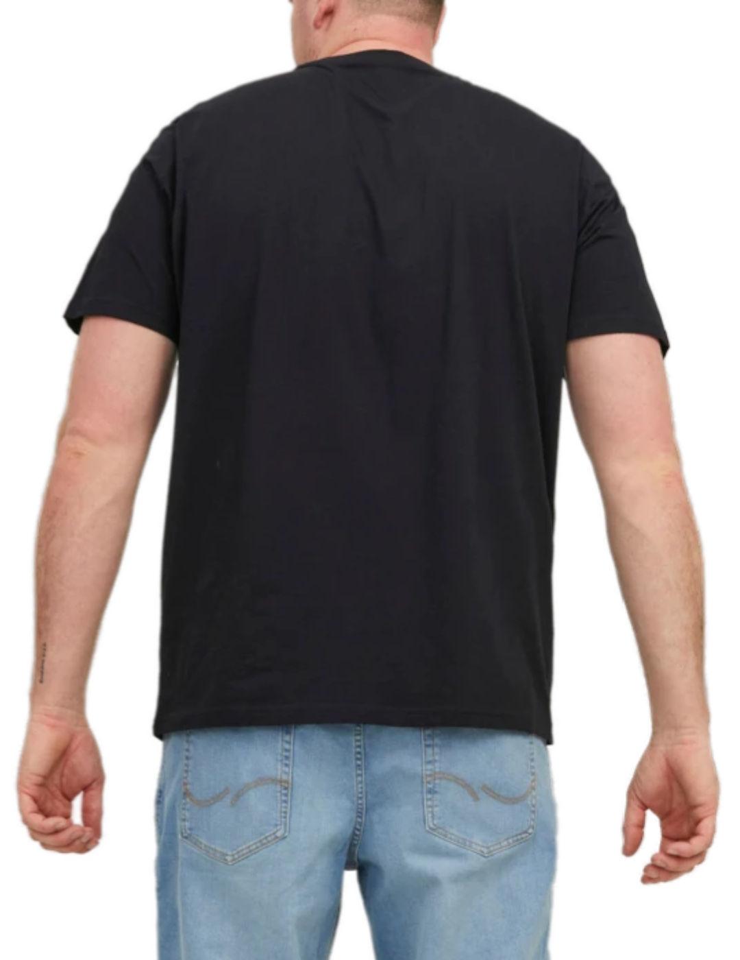Camiseta Jack&Jones Estar Plus negro manga corta de hombre