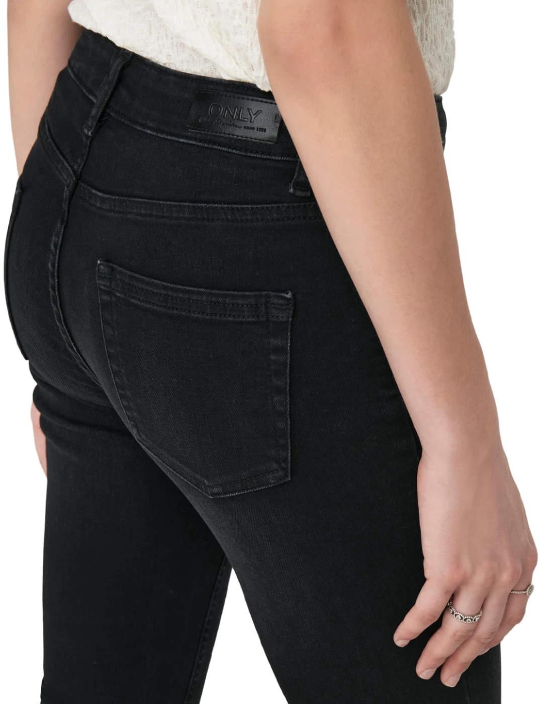 Pantalón vaquero Only Blush negro flared de mujer