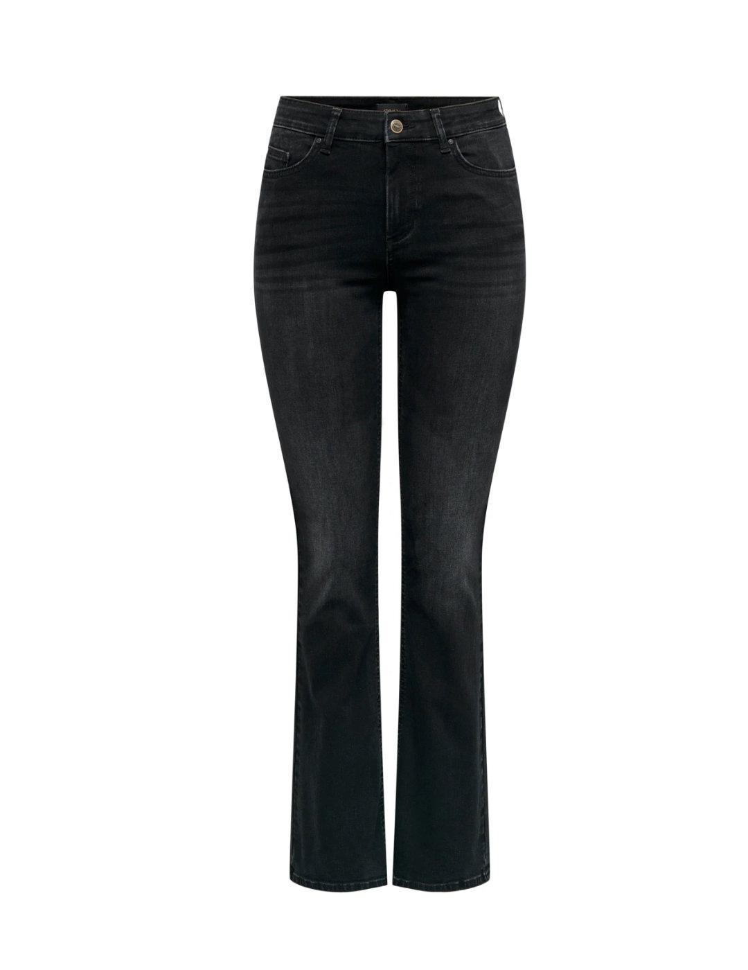 Pantalón vaquero Only Blush negro flared de mujer