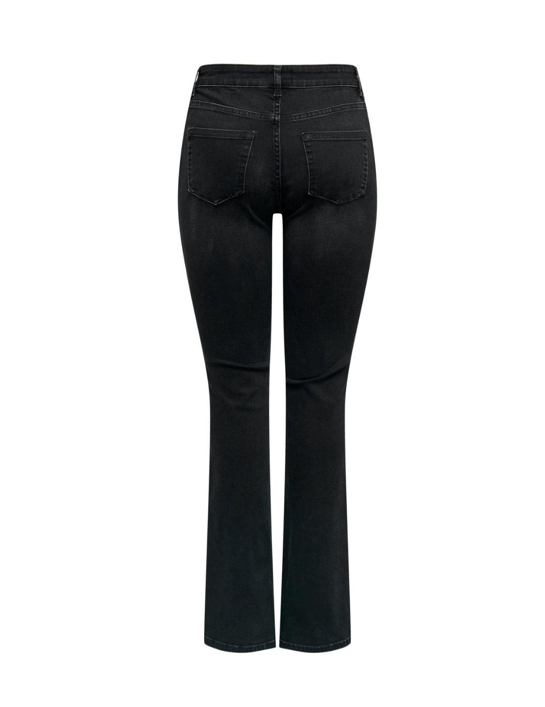 Pantalón vaquero Only Blush negro flared de mujer