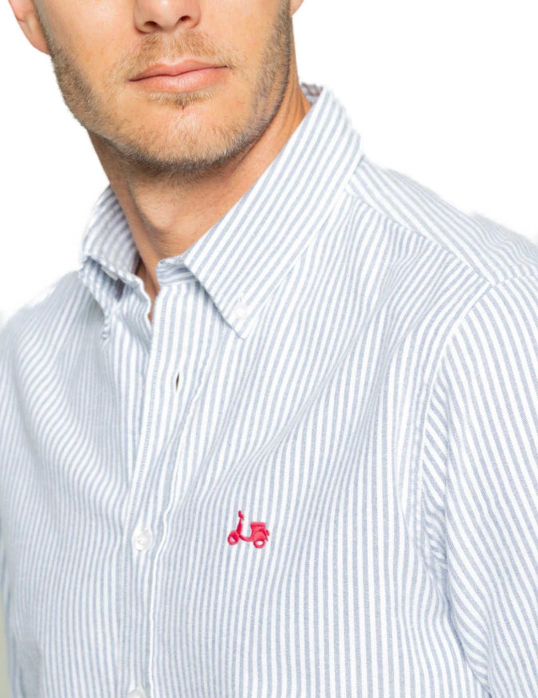 çCamisa Scotta Oxford regular marino de hombre-Sd