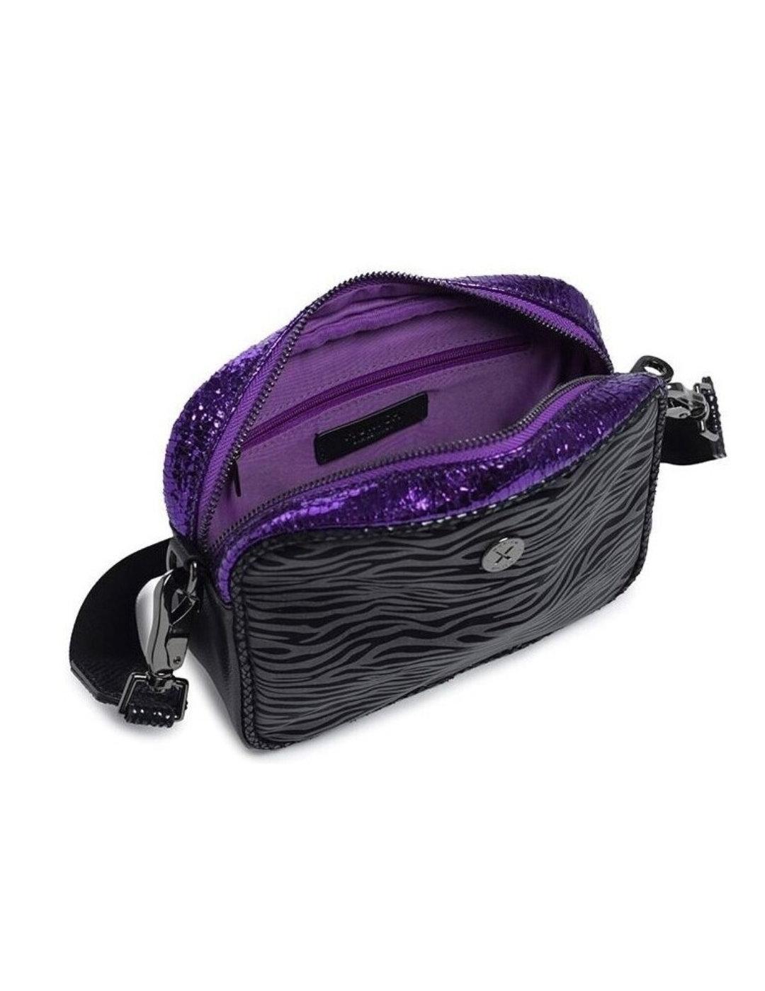 Bolso Munich cebra y morado para mujer