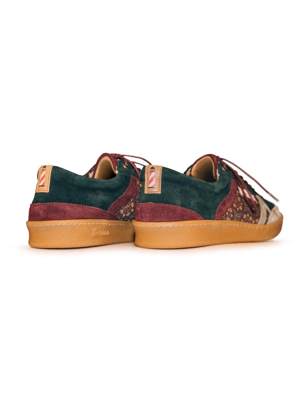 Zapatillas Morrison Evergreen serraje verde/granate unisex
